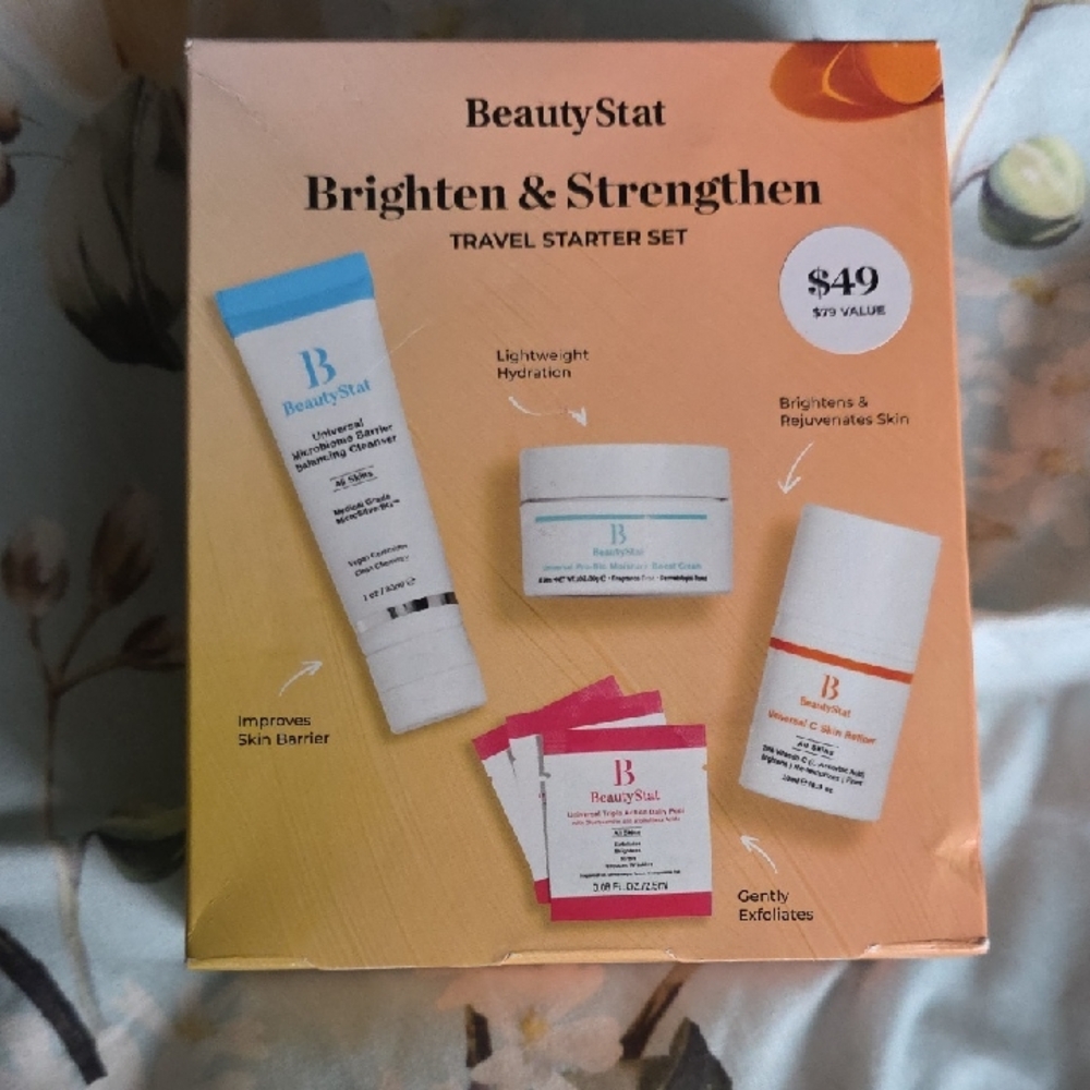 BeautyStat Brighten & Strengthen Travel Starter Set - NEW SEALED BOX